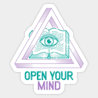 Open Your Mind Illuminati Sticker